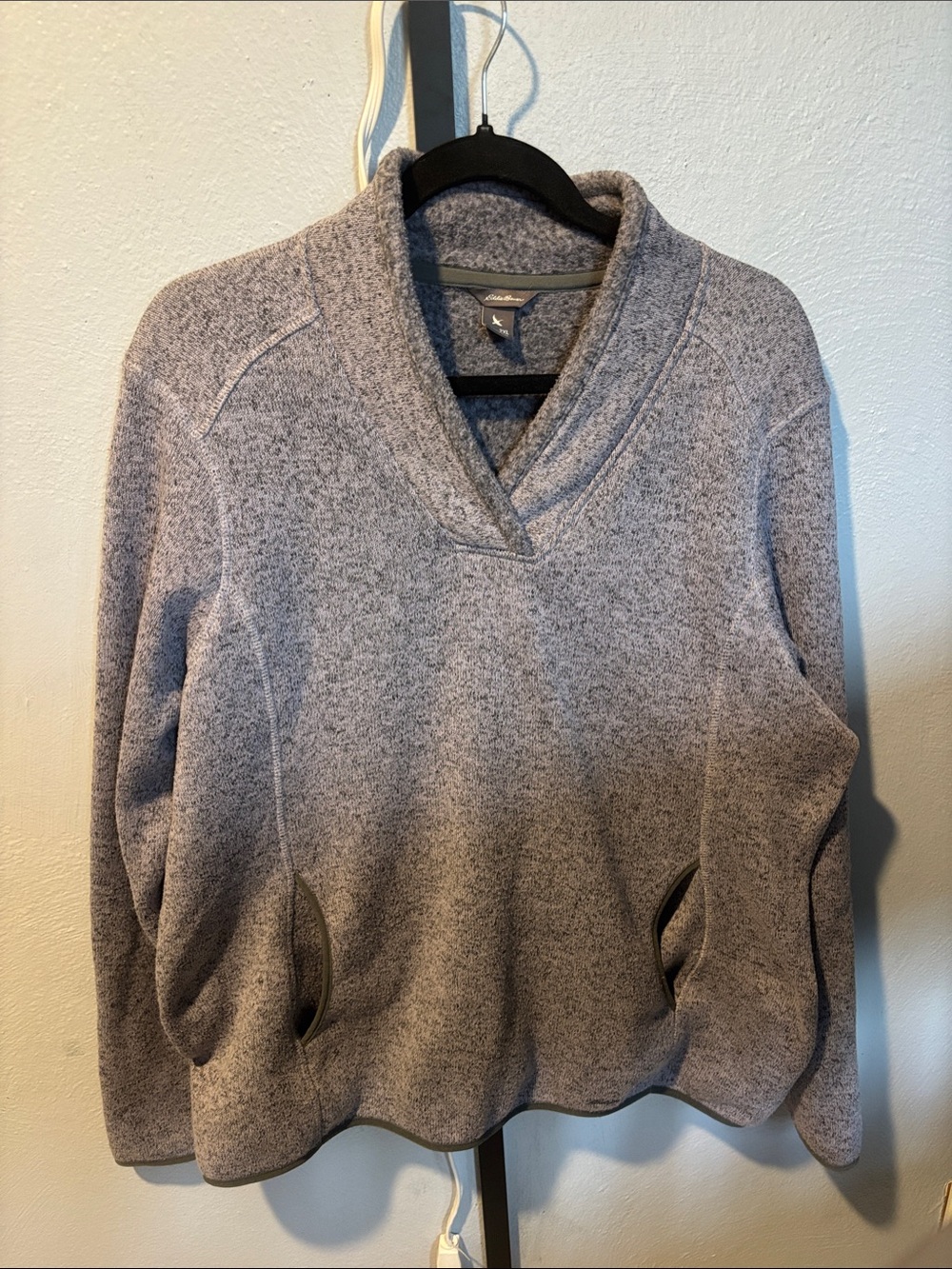 Eddie Bauer fleece heathered grey